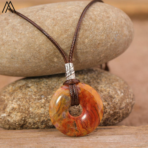 Natural Amethyst Lapis Tiger Eye Stone Pendant